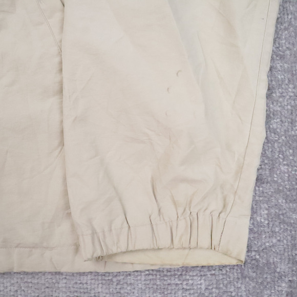 VTG 90s Nautica Snap Large Beige Long Sleeve Collared Windbreaker Jacket - Picture 8 of 15